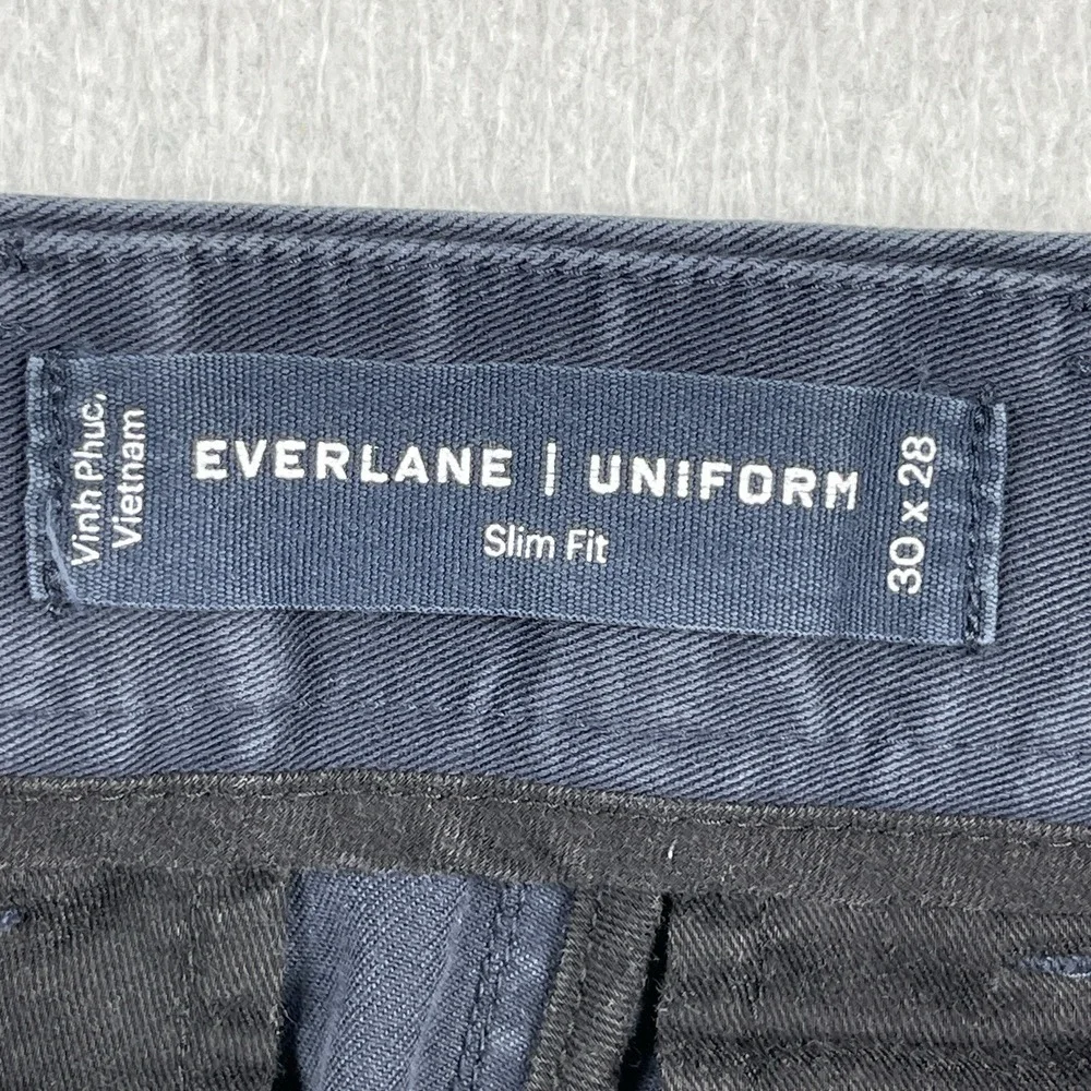 Everlane Pants Mens 30x28 (Actual 29x26.5) Blue Uniform Slim Fit Minimalist Work